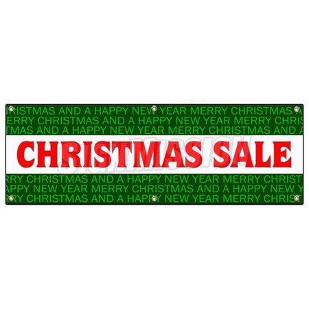 SIGNMISSION CHRISTMAS SALE BANNER SIGN christmas season decorate discount holidays B-72 Christmas Sale